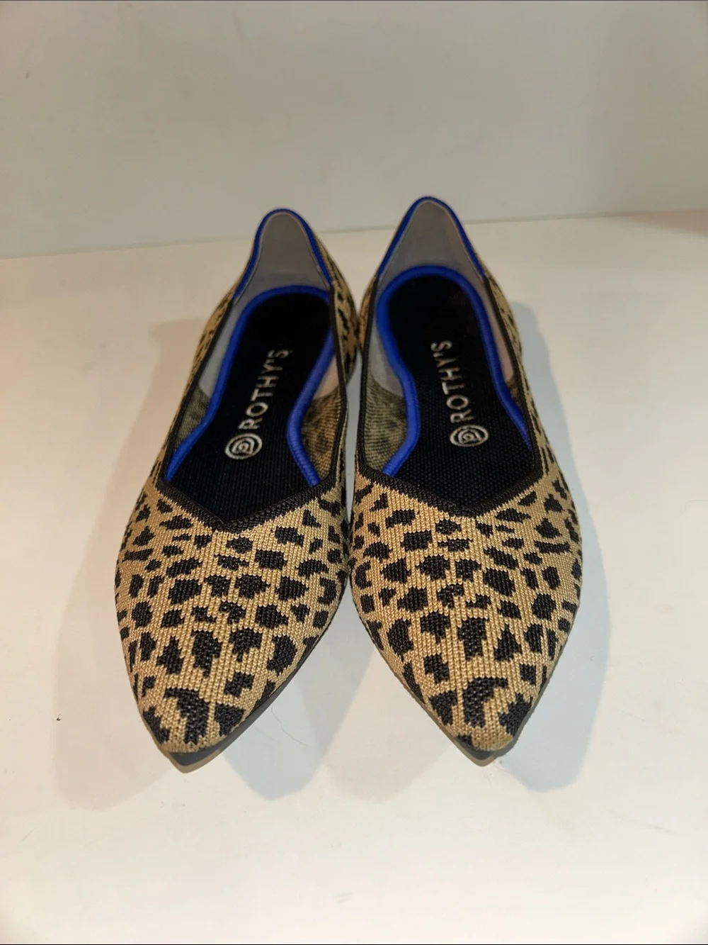 Rothy’s Pointed Tie Leopard Pattern Flats - Picture 2 of 10